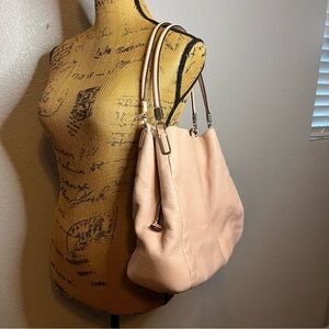 Coach Madison Phoebe Pink Leather Shoulder Bag Hobo Purse 3 Compartment